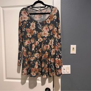 Adorable waffle knit babydoll top